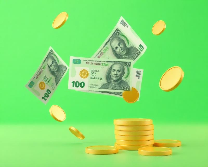 Notas e moedas representando o crédito FGTS antecipado